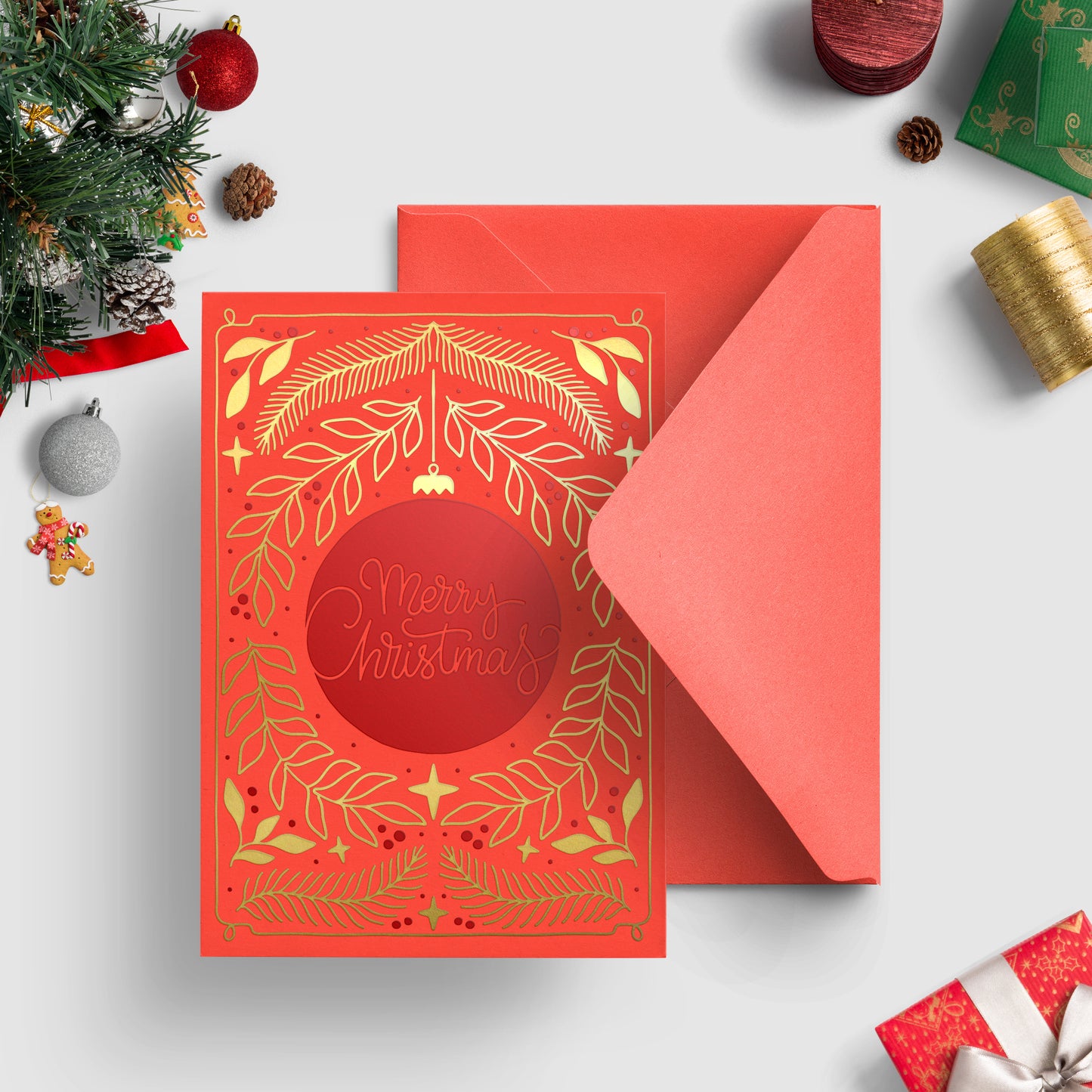 A6 Deluxe Merry Christmas Card + Envelope | 01