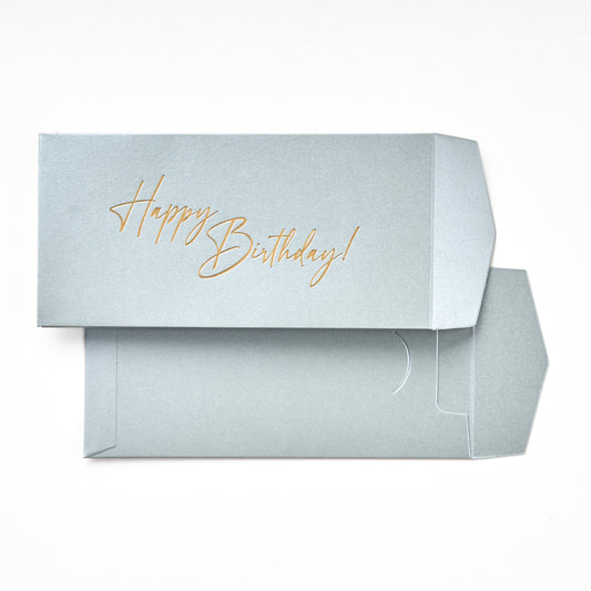 Silver Happy Birthday Money Envelope