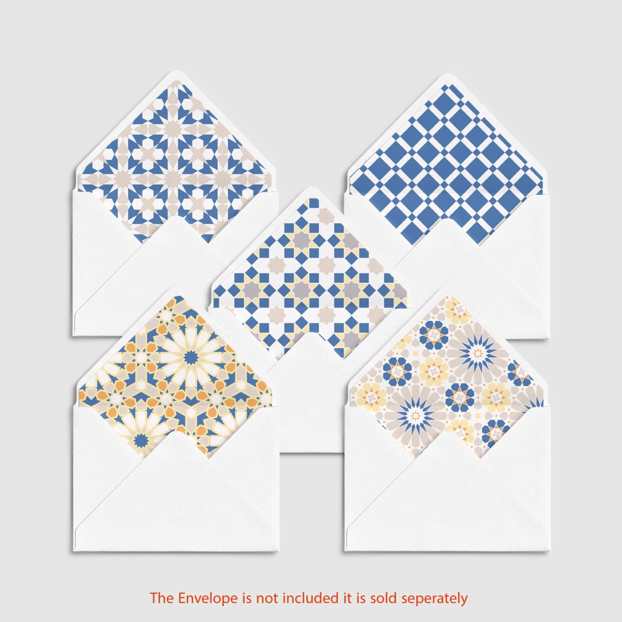 A6 Envelope Liners - Arabesque - Set Of 5 (Sold without the envelope)