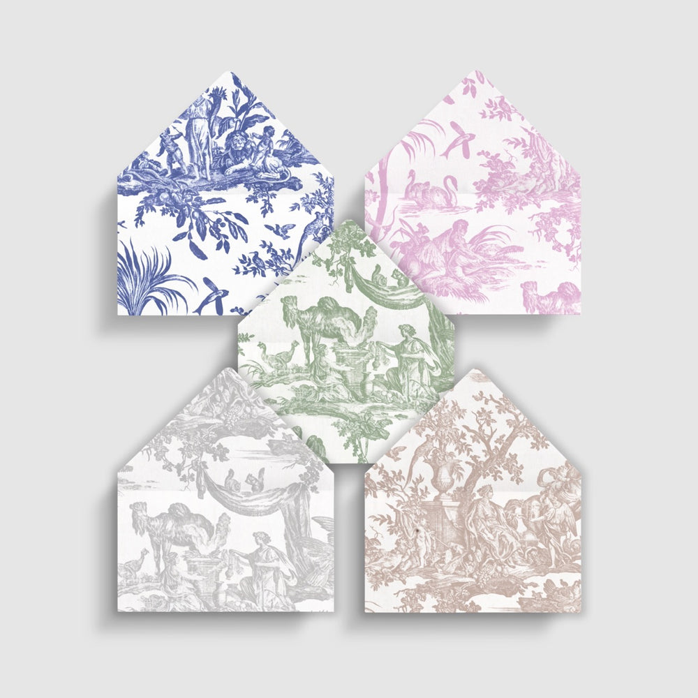 A6 Envelope Liners - Toile - Set Of 5 (Sold without the envelope)