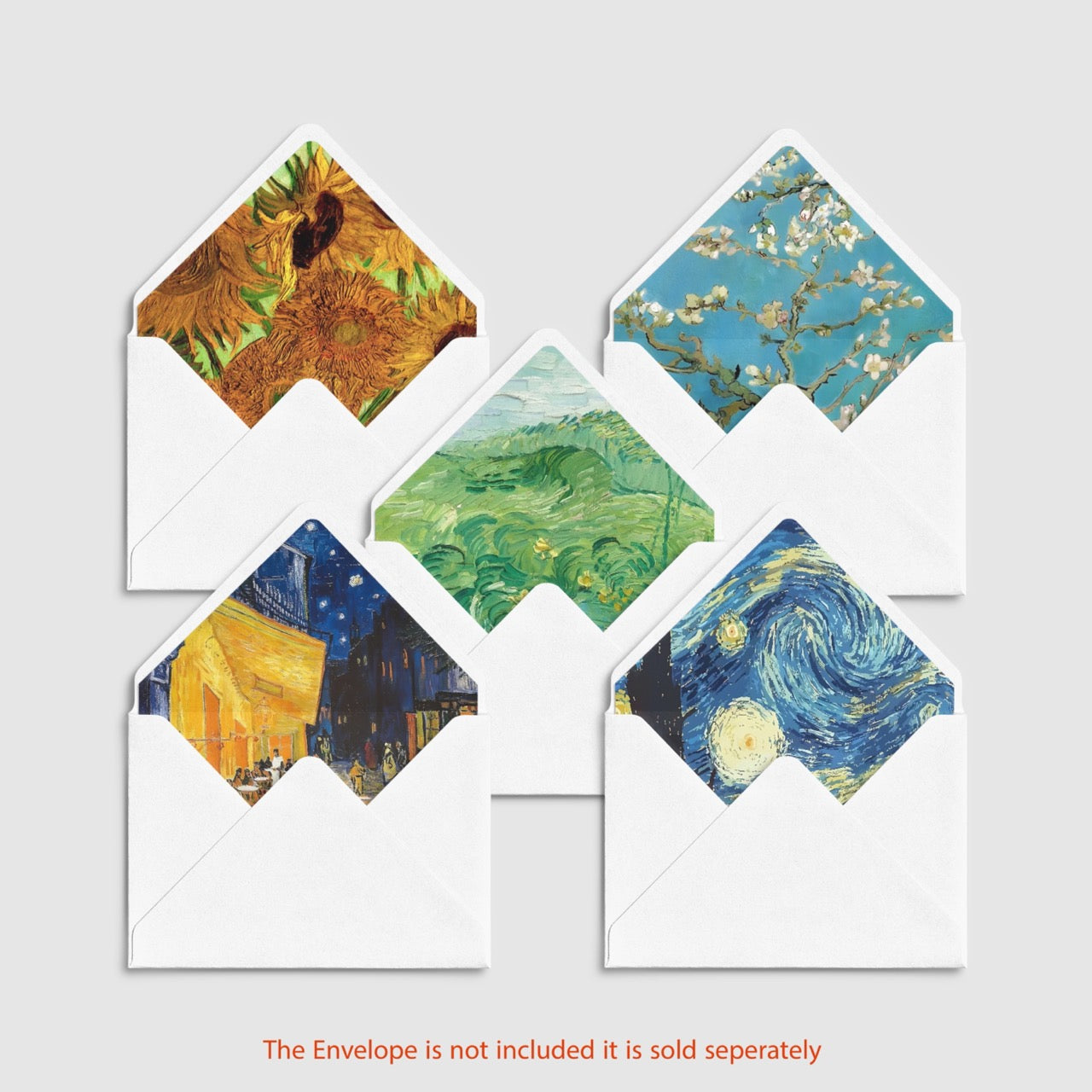 A6 Envelope Liners - Van Gogh - Set Of 5 (Sold without the envelope)