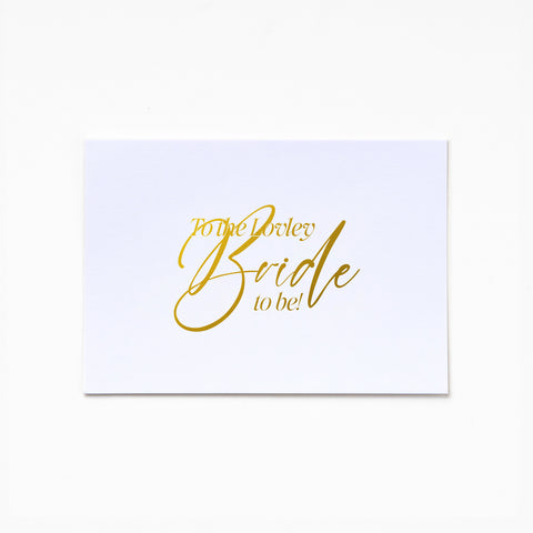 A6 Greeting Card - To My Lovely Bride To Be