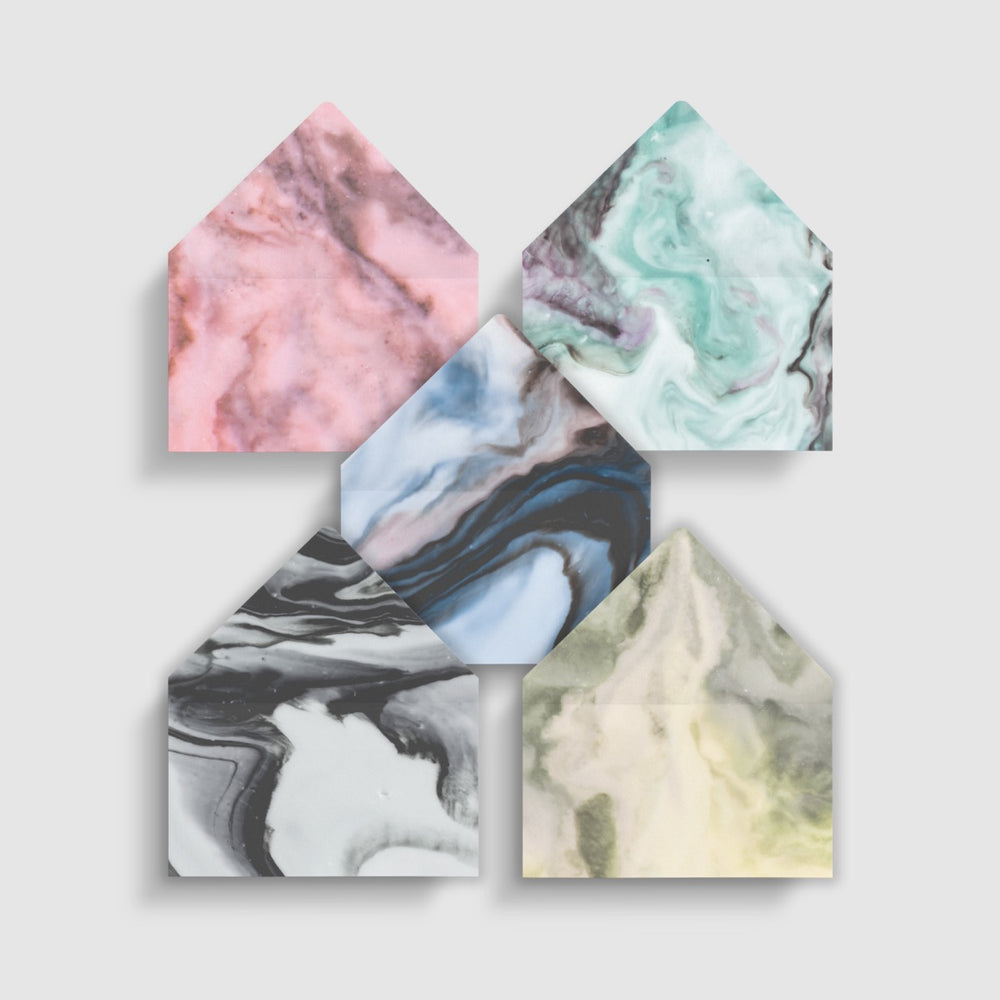 A6 Envelope Liners - Soft Marble - Set Of 5 (Sold without the envelope)