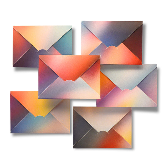 A6 Envelope Set - Frosted Rainbow