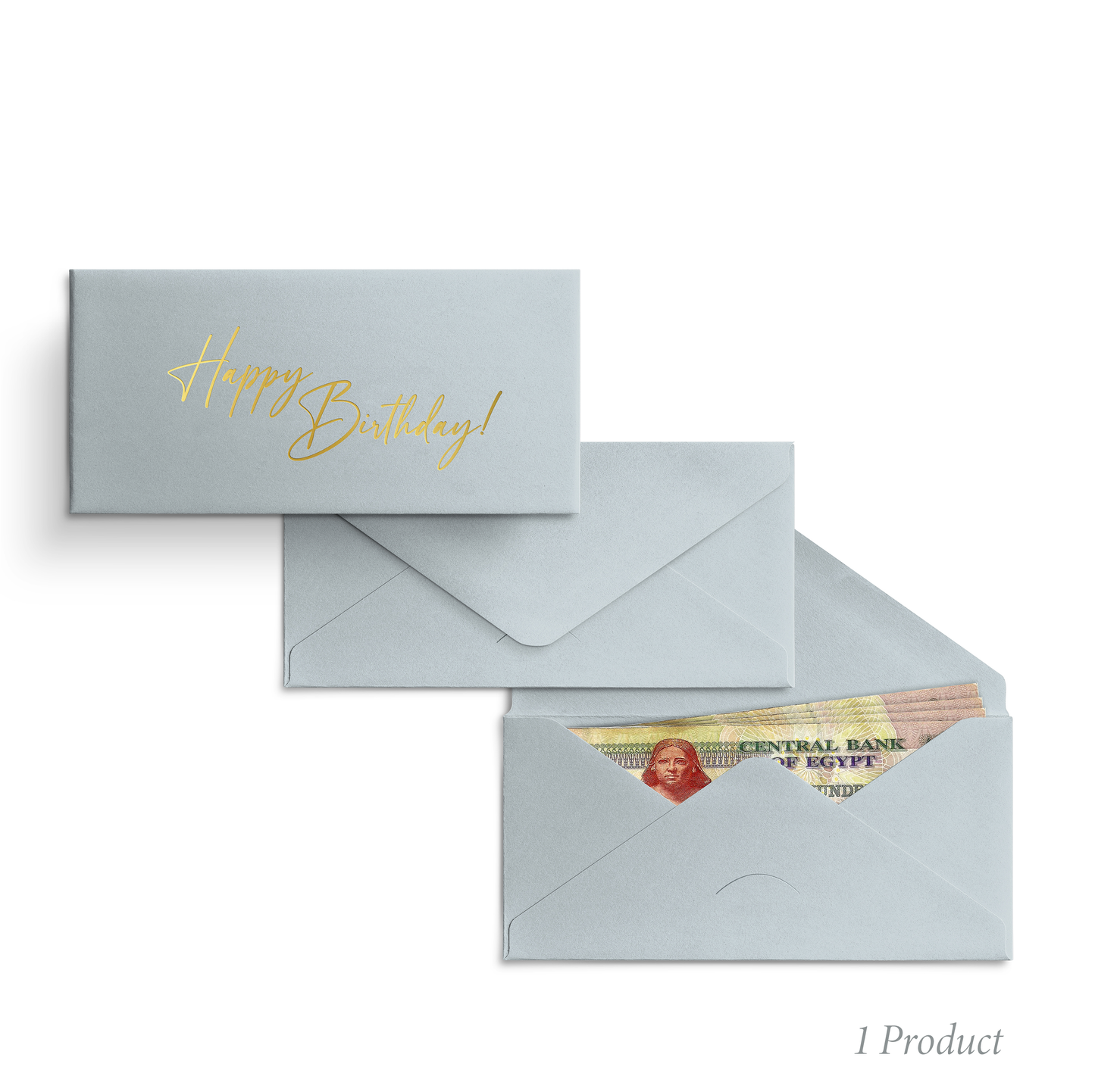 Money Envelope - Silver - Happy Birthday