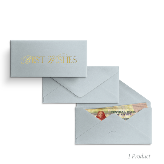 Money Envelope - Silver - BEST WISHES