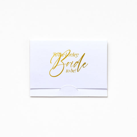 Pocket Greeting Card - To My Lovely Bride To Be