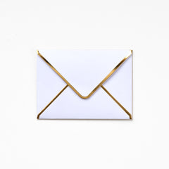 Pocket Envelope - White With Gold Edges